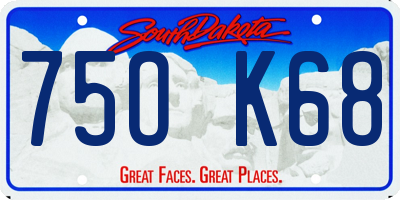 SD license plate 75OK68