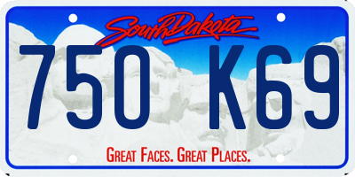 SD license plate 75OK69