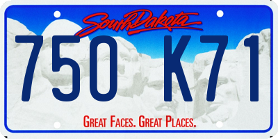 SD license plate 75OK71