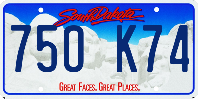 SD license plate 75OK74