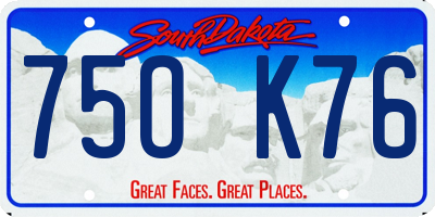 SD license plate 75OK76