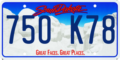 SD license plate 75OK78