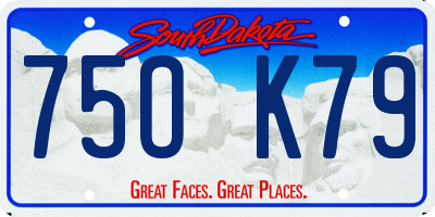 SD license plate 75OK79