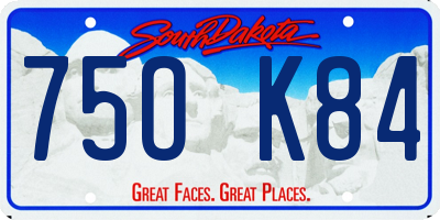 SD license plate 75OK84