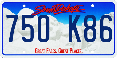 SD license plate 75OK86
