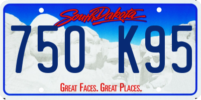 SD license plate 75OK95