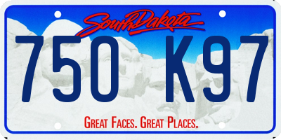 SD license plate 75OK97