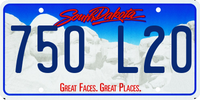 SD license plate 75OL20