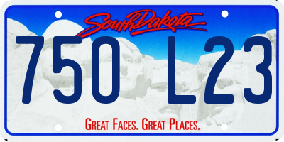 SD license plate 75OL23