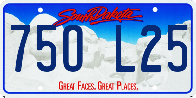 SD license plate 75OL25