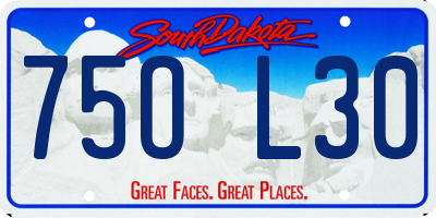 SD license plate 75OL30