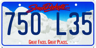 SD license plate 75OL35
