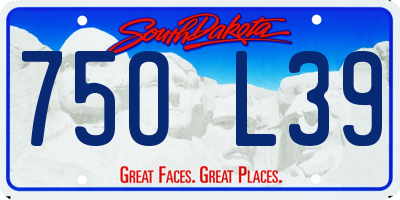 SD license plate 75OL39