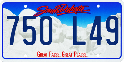 SD license plate 75OL49
