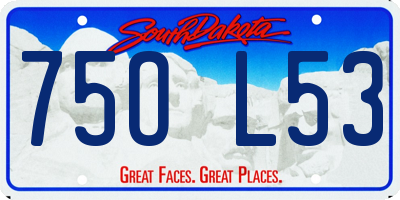 SD license plate 75OL53