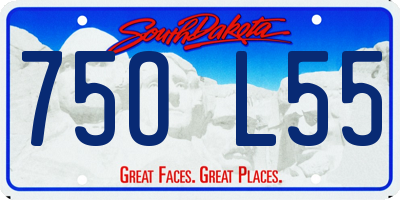 SD license plate 75OL55