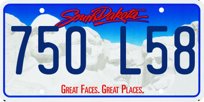 SD license plate 75OL58