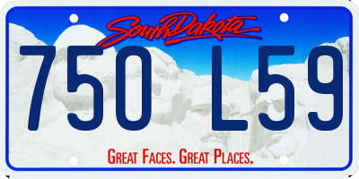 SD license plate 75OL59