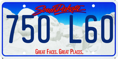 SD license plate 75OL60