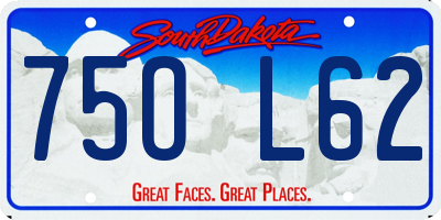 SD license plate 75OL62