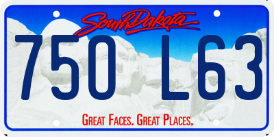 SD license plate 75OL63