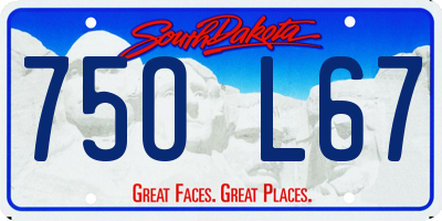 SD license plate 75OL67
