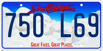 SD license plate 75OL69
