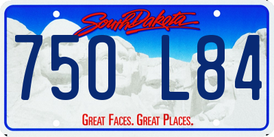 SD license plate 75OL84