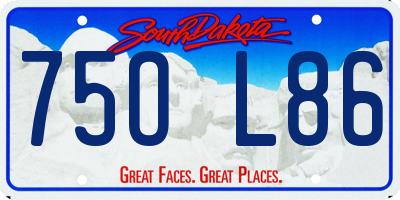 SD license plate 75OL86