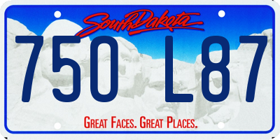 SD license plate 75OL87