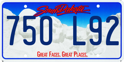 SD license plate 75OL92