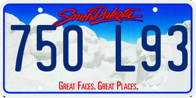 SD license plate 75OL93