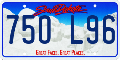 SD license plate 75OL96