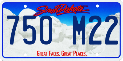SD license plate 75OM22