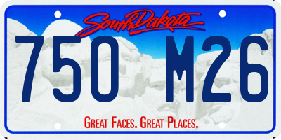 SD license plate 75OM26