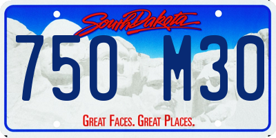 SD license plate 75OM30