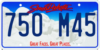 SD license plate 75OM45