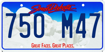 SD license plate 75OM47