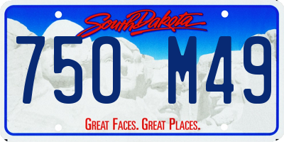 SD license plate 75OM49