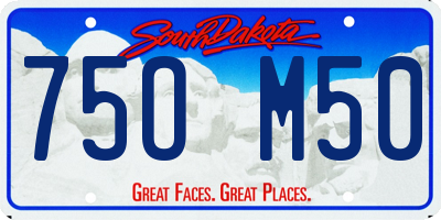 SD license plate 75OM50