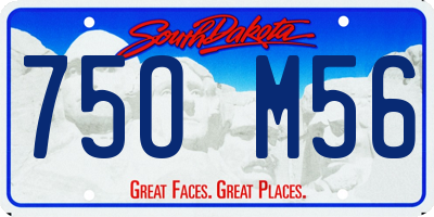 SD license plate 75OM56
