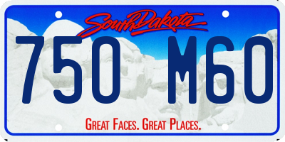 SD license plate 75OM60
