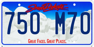 SD license plate 75OM70