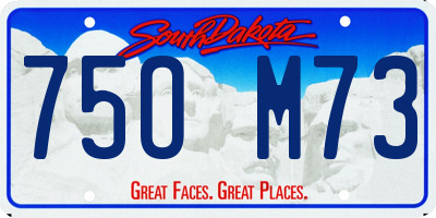 SD license plate 75OM73