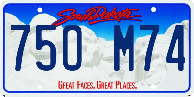 SD license plate 75OM74