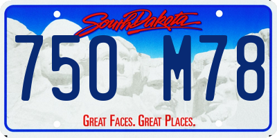 SD license plate 75OM78