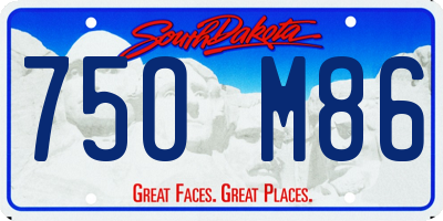 SD license plate 75OM86