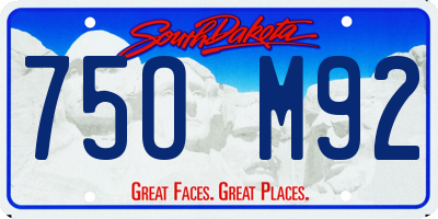 SD license plate 75OM92