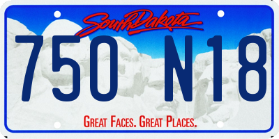 SD license plate 75ON18