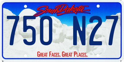 SD license plate 75ON27